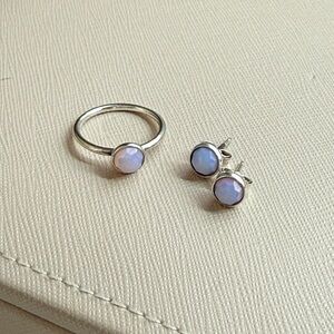 Pandora Opalescent Ring & Studs set